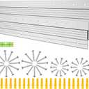 2 Pairs French Cleat Hanger Heavy Duty 150lbs, 24 Inch Aluminum Z Bar Clips Picture Hanging Kit with Level & Screws, Corrosion Resistant Wall Brackets for Large Mirror, Panel, Headboard