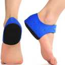 Plantar Fasciitis Heel Cup Protectors - Promifun Heel Cups for Heel Spur,Achilles Tendinitis,Cracked Heels,Heel Pain Relief Products - Gel Heel Cushion Pads,Blue,Large(W 9.5-13 / M 8.5-14)