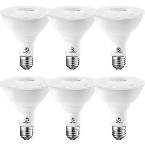 Energetic PAR30 LED Bulbs, Flood Light Outdoor Indoor 10 Watt (75 Watt Equivalent), 5000K Daylight, 1000 Lumens, E26 Base, Dimmable, Waterproof LED Recessed Light Bulbs for Security (6 Pack)