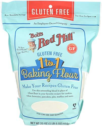 Bob's Red Mill Gluten Free 1 to 1 Baking Flour, 22oz (Pack of 4) - Non GMO, Vegan, Kosher, BBD 05/27/2027