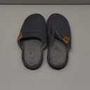 DL Men's Memory Foam Slippers Soft Men House Shoes Comfort Slip on Bed Slippers for Men with Anti-Skid Lightweight Sole Breathable Indoor and Outdoor, Dark Gray, Size9-10