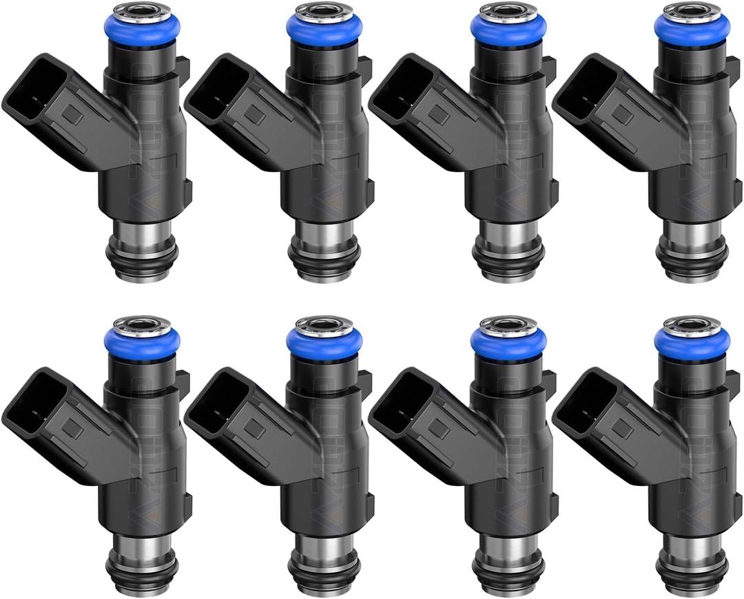Upgraded 4 Holes Fuel Injectors For Chevy Silverado 1500 2500/Tahoe/Avalanche/Express, For GMC Yukon/Sierra 1500, 2010 2011 2012 2013 2014, 4.8L 5.3L 6.0L Flex Engine, Replace# 12613411, FJ1061, 8PCS