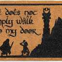 One Does Not Simply Walk Into My Door Mat 30x17 Inch, Trilogy Door Mat for Covered Outdoor Area, Middle Earth Welcome Mat, Nerdy Rug, Fan Doormat, Fantasy Decor, Geek Decor, Nerd Gift