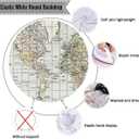 7.2ft World Map Round Backdrop Cover, Flannel Fabric Vintage Geographical Educational Adventure Circle Backdrop Cover, Chic Circular Arch Cover YMBXTPH322, 7.2X7.2ft