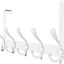 Encozy Over The Door Hooks,Coat Rack for Hanging Clothes Hat Towel (Heavy Duty White 1pcs)