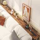 78.7 Narrow Console Table with 26"34" Height Adjustable, Behind Couch Table Skinny with 2 Power Outlets and USB Ports, Long Sofa Tables for Living Room and Small Spaces, Rustic Brown