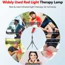 Red Light Therapy Lamp, Infrared Light Therapy with Stand - 660nm Redlight and 850nm Near Infrared Light Device for Body Pain Relief Skin Care