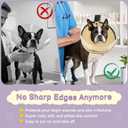 Soft Inflatable Dog Cone for Surgery Recovery, Protective Dog Donut Collar with Shield to Stop Licking Wounds, 2-in-1 Patented Comfort Blow-Up Collar for  Medium Pets (Khaki, M+)