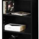 Furinno JAYA DVD Shelf, 8-Tier Tall Narrow CD Rack, Media Shelf with Adjustable Shelves, DVD Storage Cabinets for CD Blueray Game Disc, Easy Assembly, for Living Room, Home Office, Espresso