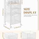 Homde Rolling Makeup Organizer for Women: 3 Drawers with Adjustable Tray | Storage for Skincare Cosmetic - Beauty Enthusiasts Makeup Artists - Braked Wheels and Safety Locks for Secure Mobility