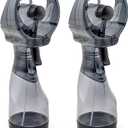 O2COOL Deluxe Handheld Battery Powered Water Misting Fan (Grey) 2 Pack