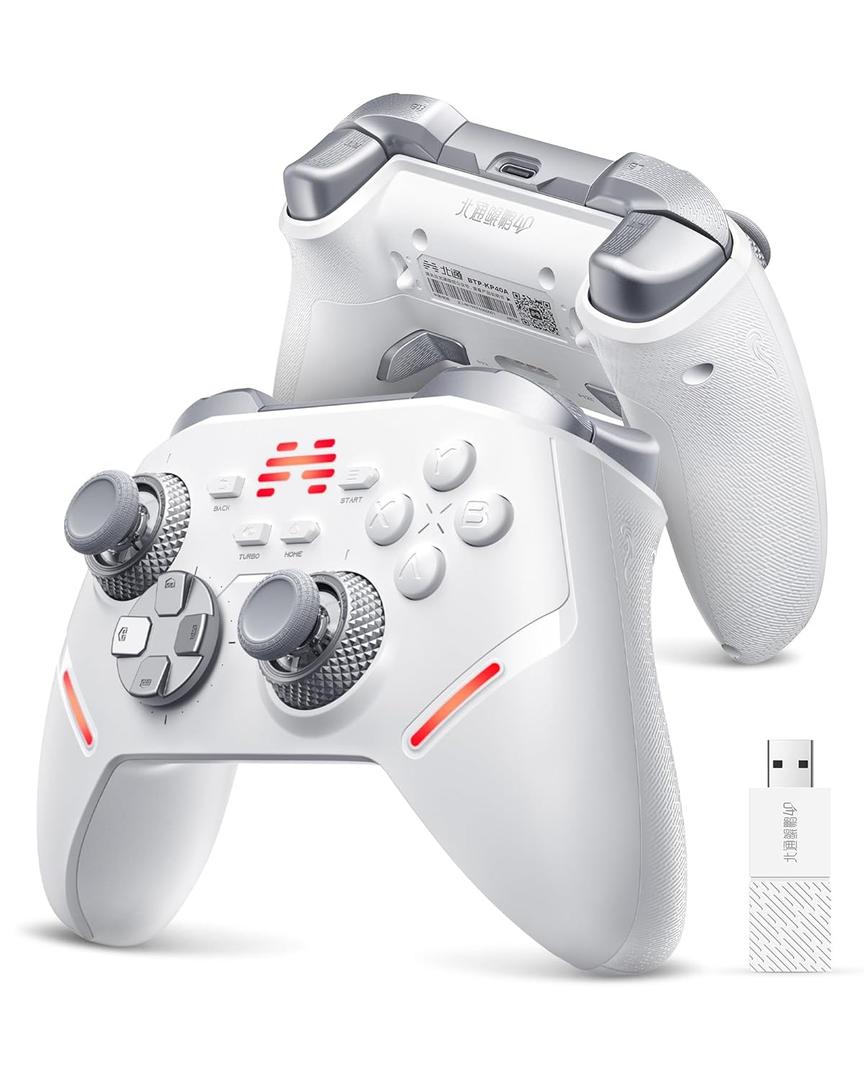 BEITONG KP40 Wireless Controller for PC, Switch/Switch 2, Android, TV, Steam Deck, Precision Adjustable TMR Joysticks, TMR Triggers, Optical Buttons Bluetooth & 2.4g Gamepad with 1000Hz Polling Rate