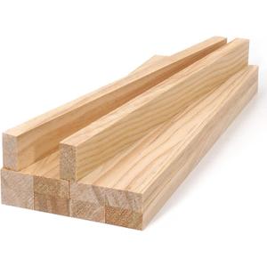 Wood Strips Slats Wooden Dowels for Crafts 1/2"x 1" x 12", 10 PCS Decorative Wood Trim Planks for Wall, Square Wooden Sticks for Crafting, Unfinished Pine Lumber Pieces for Woodworking Models Making
