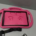 AVAWO Kids Case for iPad 9th Generation 10.2 inch 2021 with Lanyard, iPad 8th/ 7th Generation Case for Kids, Shockproof Handle Stand Shoulder Strap Bumper Cover for iPad 2021/ 2020/ 2019, Rose Pink