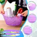meekoo 6 Pcs Plastic Ice Buckets Bulk with Handles 4.5L Oval Storage Tub Large Capacity Ice Drink Bucket for Party Bar Wine Beer Champagne Beverage Bottle Cooler (4.5 L,Purple)