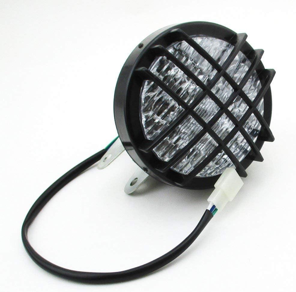 New 3 Wires 12V LED Front Head Light Headlight for 50cc 70 90 110cc 125cc 150cc 200cc Quad 4 Wheeler Go Kart ATV Roketa Taotao Kazuma Sunl