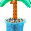 PARENTSWELL 63'' Inflatable Palm Tree Cooler, Tropical Luau Party Decorations, Inflatable Drink Cooler for Parties Jungle Hawaiian Birthday Party Decorations Palm Tree Decor