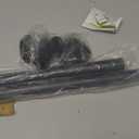 Tension Curtain Rod 51-126 Inch, Long Curtain Rod No Drilling for Window or Bathroom, Outdoor Curtain Rods for Patio Tension Rods, Easy to Install, Never Rust, Rod Diameter 1.26 Inches - Black