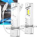 Marsauto H3 Fog Light Bulb, 600% High Bright H3ll H3 Led Fog Lights 12,000LM 6500K White Strong Penetration,1:1 Mini Szie Plug & Play Fog Bulb for Car, Truck, SUV, Pack of 2