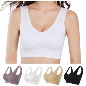 GYQMBT Breathable Cool Liftup Air Bras,2024 New Breathable Sports Bras for Women Plus SizeComfortable Sports Bra (Black, S)