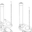 Toilet Flapper Replacement parts for Toilet Flush Valves, 2-Inch, with Flappers and 9.06Inch23mm) Stainless Chains, Universal, Compatible with Kohler, Replacement Parts for WC Repair (3)