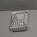 Navy Blue Shower Curtains for Bathroom Boho Linen Texture Striped Shower Curtain with Tassel 72 X 72 Natural