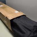 Oversized Folding Low Rocking Camping Chair with Footrest Removable Pillow Portable Outdoor Rocker Padded High Back Ergonomic Armrests for Patio Garden Lawn (Black/Grey)