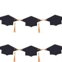 Gexolenu Class Of 2025 Graduation Decorations, Congrats Grad Banners With Tassel For High School Party Decor, College Graduation Party Favor, 14 Caps, Orange & Black Paper with Glitter Finish