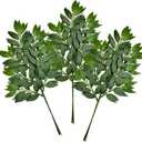 12Pcs Italian Ruscus Greenery Stems Artificial Silk Greenery Leaves Garland Vines Hanging Spray for DIY Wedding Arch Bouquet Filler Table Centerpieces Home Indoor Decor