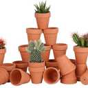 24pcs Mini Clay Pots, 2.5'' Terracotta Pottery Planters, Cactus Flower Succulents Nursery Pots, with Drainage Hole, for Indoor/Outdoor (Red)