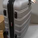 Rockland Melbourne Hardside Expandable Spinner Wheel Luggage, Carry-On 20", Silver
