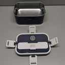 Buddew Electric Heated Lunch Box for Adults - 80W Fast Heating, 1.5L Food-Grade Stainless Steel, 12V/24V/110V Portable Food Warmer for Work Travel Car, Lonchera Electrica Portatil (Green)