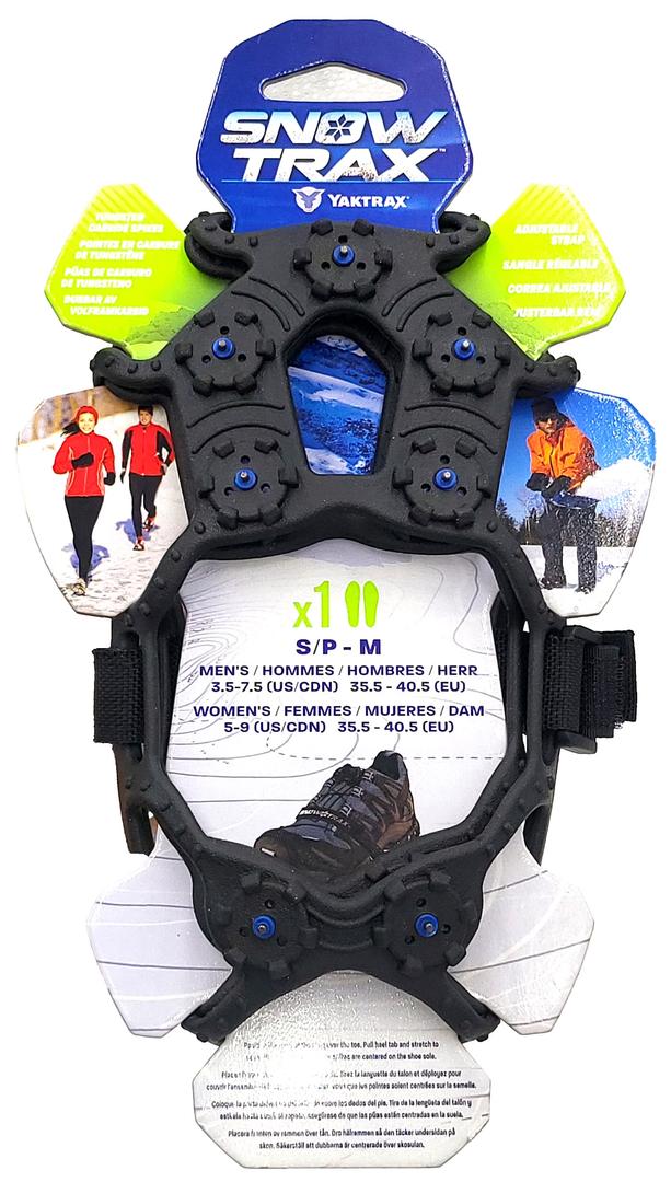 Yaktrax Snow Trax Traction Cleats Small Unisex 1 Pair, (Mens 3.5-7.5, Womens 5-9)