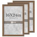 Amazon.com - VCK 16x24 Brown Poster Frames 3 Pack, High-End Wood Wide Border Picture Frame,Multi-Directional Display Family Photos, Office Prints, Studio/Gallery/Home Artwork