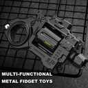 Metal Fidget Toys Adults Gun: Fidget Spinner Cool Fidget Toy for Men Stress Relief Spinner Ring for Finger Concentration Office Study Travel Gift for Man(Black)