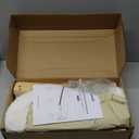Pecute Foldable Cat Window Perch, Cloud-Soft Cat Bed with Solid Wood Frame, Strong Suction Cup, Washable Cushion, Stable Large Cats Hammock with Sided Bolster, Cats Perch Indoor for Sunbathing, White