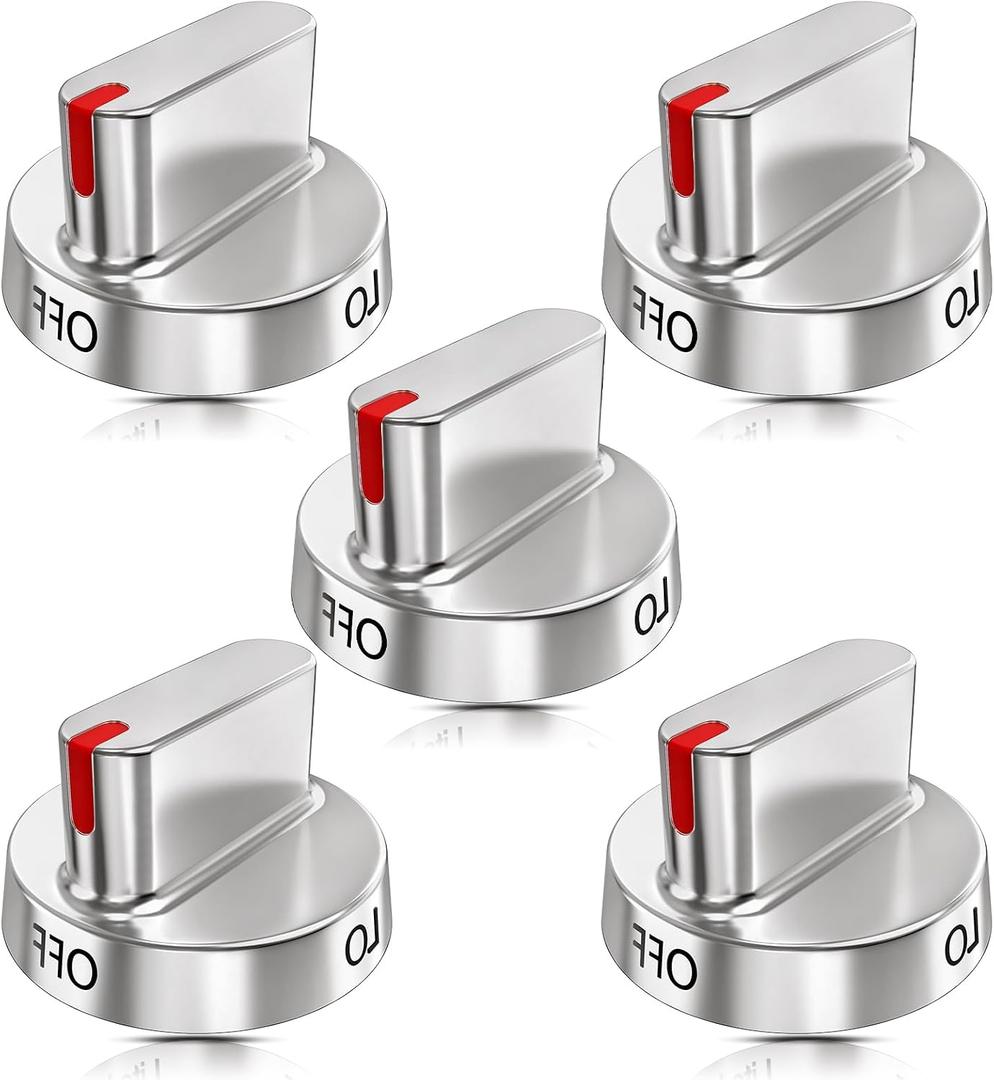 Upgraded DG64-00472A for Samsung Stove Knobs Replacement,DG64-00347A for Samsung Gas Stove Oven Knobs,DG64-00473A DG64-00347B Fit FX510BGS FX710BGS NX58F5300SS NX58F5500SS Range Knob,5pcs