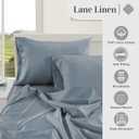 Lane Linen 100% Cotton Pillow Cases King Size Set of 2, 600 Thread Count Satin Soft King Pillowcase with Envelope Closure, Cooling & Breathable - Easy Fit- King Size Pillow Covers (20" x 40") - Blue