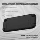 PlayVital Protective Case for Nintendo Switch 2 with Extra Stand & Thumb Grip Caps | Split Design, Dockable Hard Shell Cover for Nintendo Switch 2 | Solid Color Series, Black