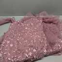 Women Long Formal Dress Evening Gowns Off Shoulder Short Sleeves Sequin Tulle Party Gown Wedding Guest Dresses (X-Large, Orchid)