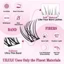 Natural Lash Clusters Kit 10-18mm Mix D Curl DIY Extension Eye Natural Lashes False Wispy EyeLash Cluster with Bond & Seal, Glue Remover, Tweezers(U26 Lash Kits)