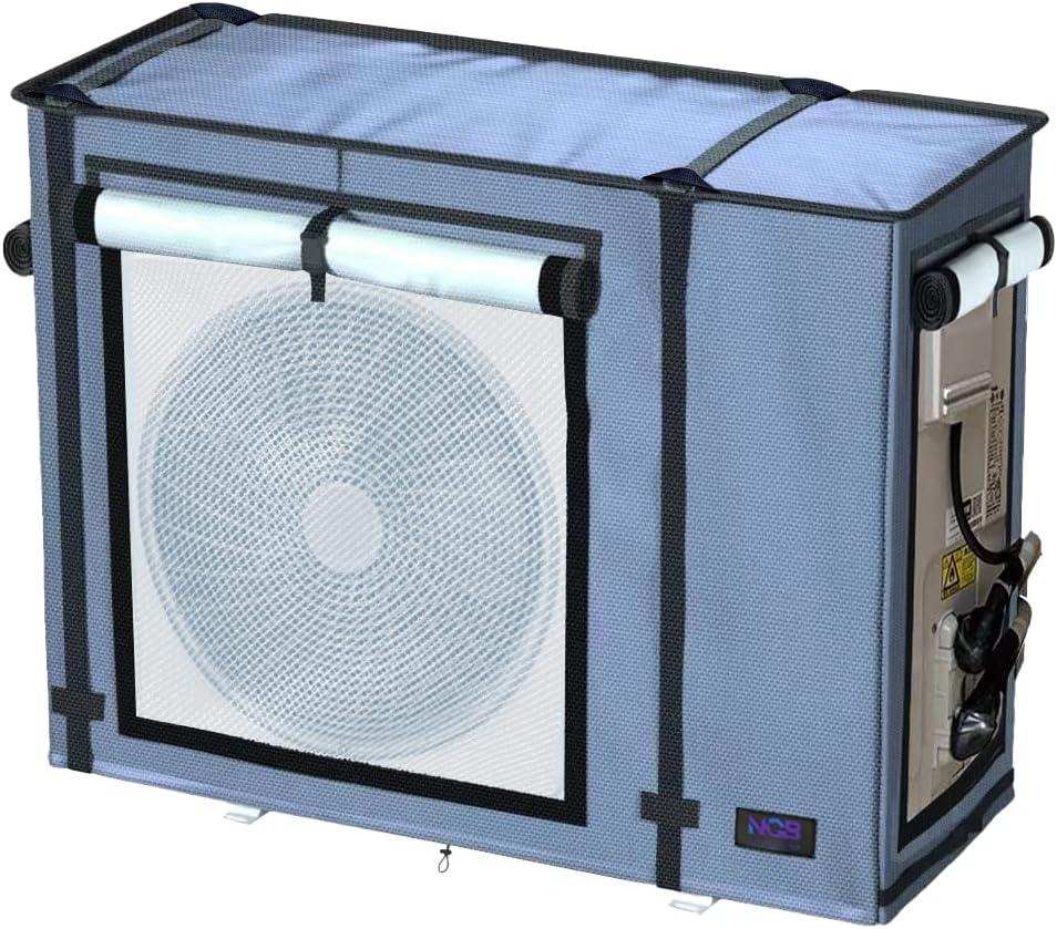 NGB Mini Split Cover, Outdoor Unit Cover for Air Conditioning Condensing HVAC,35.4x15.4x27.5 Inches, Waterproof, Windproof, Snowproof, For All Seasons,Grey Color. (Gray)