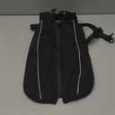 Dog Winter Coat Reflective Water-Resistant Jacket, Fleece Lined Windproof Puppy Coat with Back Zipper & D-Ring, Cold Weather Dog Coats for Small Medium Dogs (M, Black)