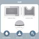 Housego 2PCS Absorbent Bath Mat Magic Rug Sets, Quick Drying Bath Mat Non-Slip Floor Rug Rubber Backed for Bathroom Kitchen Shower Sink, Water Absorbent (19.7''x23.6''+19.7''x31.9'', Light Gray)