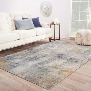 Area Rug 810, Large Vintage Boho Rug,Ultra-Soft Low Pile, Washable, Non Slip,Stain Resistant, Printed Carpet for Living Room Bedrooms Playroom Office Kitchen, Gold/Grey (10' x 8' (Rectangular))