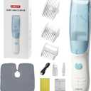 Vacuum Baby Hair Clippers,Silent Clippers for Kids,Cordless Baby Hair Trimmer,Waterproof Baby Hair Cutting Kit for Fine/Curly Hair,Infant Toddler Hair Clippers Auto Suck Snipped Hair