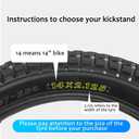 TOPCABIN Adjustable Aluminium Alloy Kids Bicycle Kickstand - Fit for 16-18-20 inch Bike (Black)