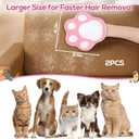 BABORUI Pet Hair Removal Glove - 2 Packs Cute Paw Electrostatic Pet Hair Remover Glove, Magic Brush Pet Hair Glove for Cats Dogs