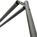 Hecis Double Layer Adjustable Crossbar and Hangers for Pipe and Drape Kit, 8-10ft Width Silvery Aluminum Backdrop Stand