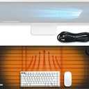 TIDALSOIL Heated Desk Pad, 31.5"13" PU Leather Mouse Mat with Digital Temp Display, 3-Level 122 Warmth, 4H Auto Shut-Off, Waterproof Non-Slip Office & Home Heating Mat